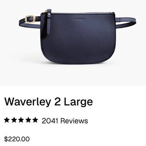 Lo & Sons Waverley Navy Belt Bag/ Crossbody Bag - LIKE NEW